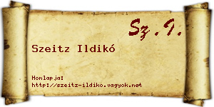 Szeitz Ildikó névjegykártya
